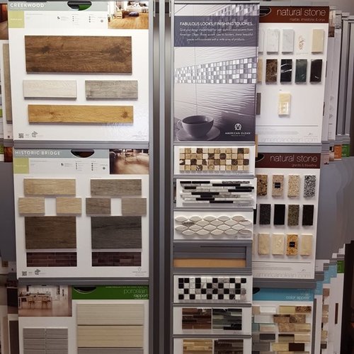 Flooring products in the showroom from Carpet Plus in the Worthington, MN area